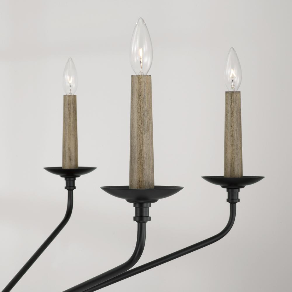 Capital Lighting WILDER 451562MB Chandelier Farm House - Matte Black