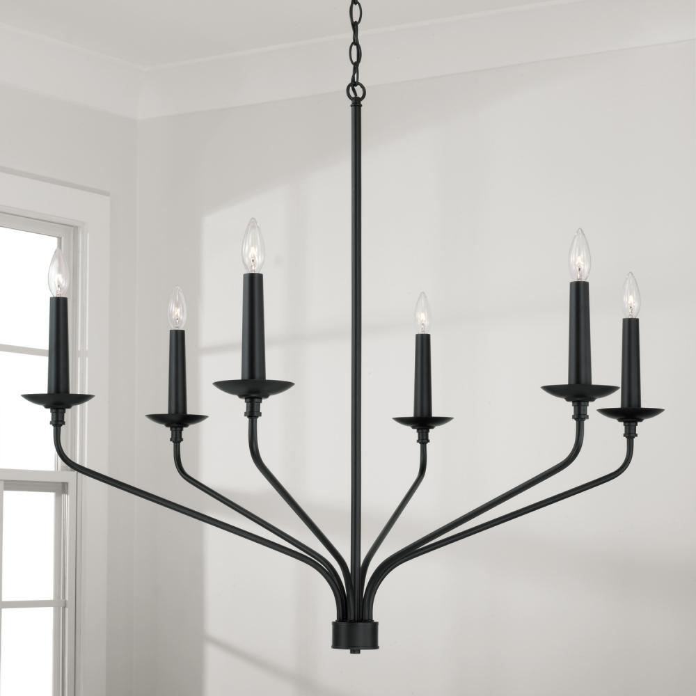 Capital Lighting WILDER 451562MB Chandelier Farm House - Matte Black