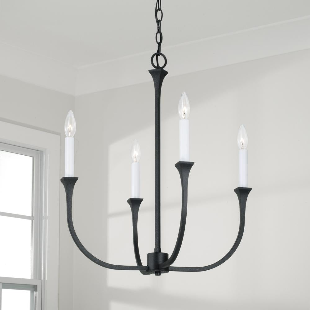 Capital Lighting DECKLAN 452341BI Chandelier Contemporary - Black Iron