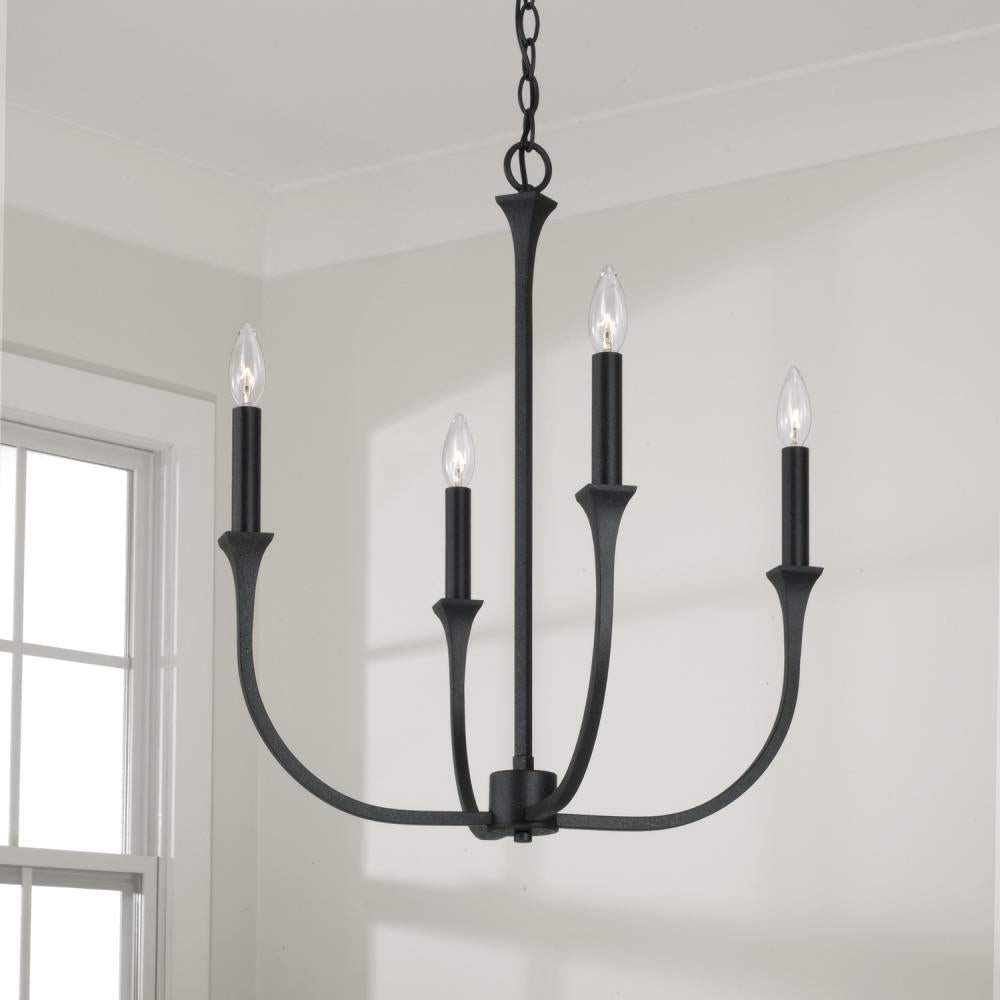 Capital Lighting DECKLAN 452341BI Chandelier Contemporary - Black Iron