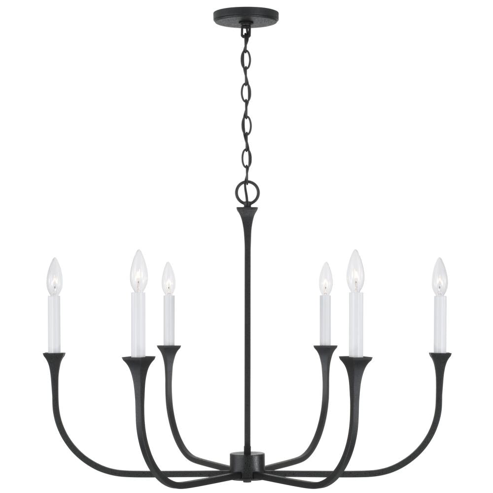 Capital Lighting DECKLAN 452361BI Chandelier Contemporary - Black Iron