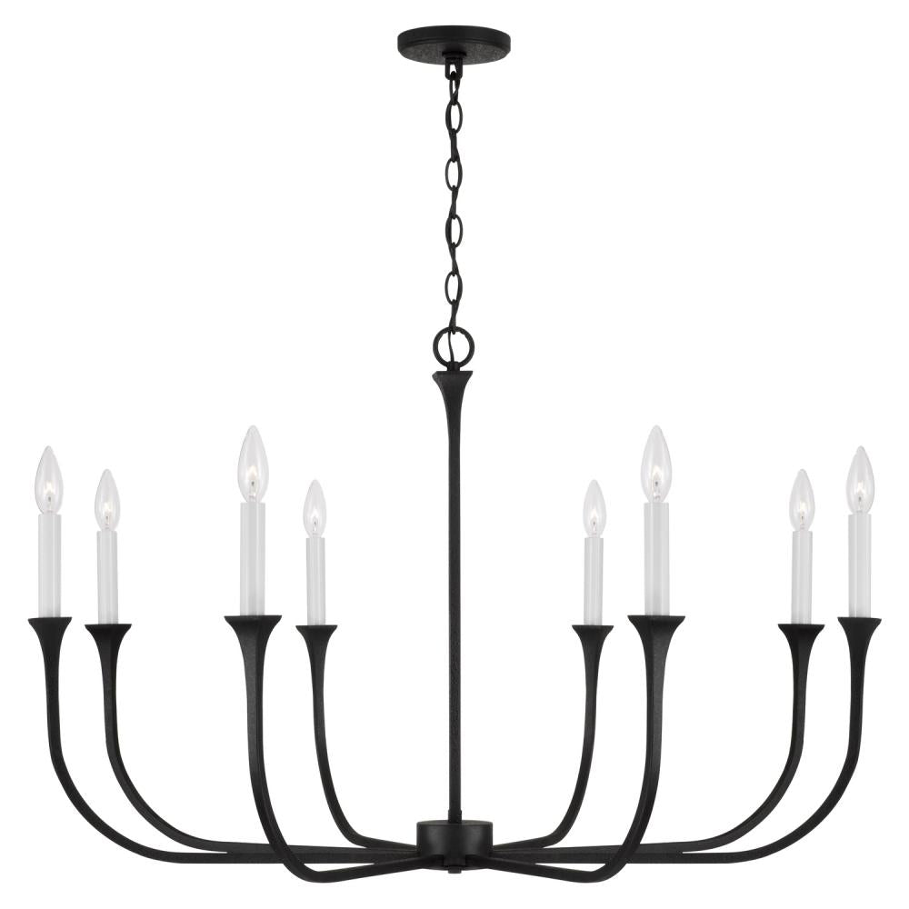 Capital Lighting DECKLAN 452381BI Chandelier Contemporary - Black Iron