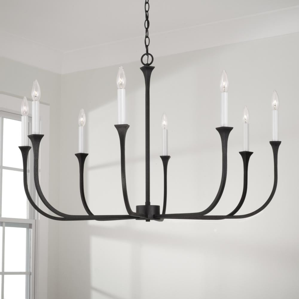 Capital Lighting DECKLAN 452381BI Chandelier Contemporary - Black Iron