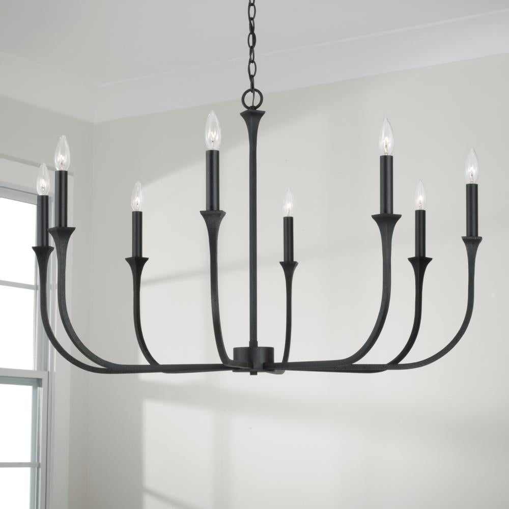 Capital Lighting DECKLAN 452381BI Chandelier Contemporary - Black Iron