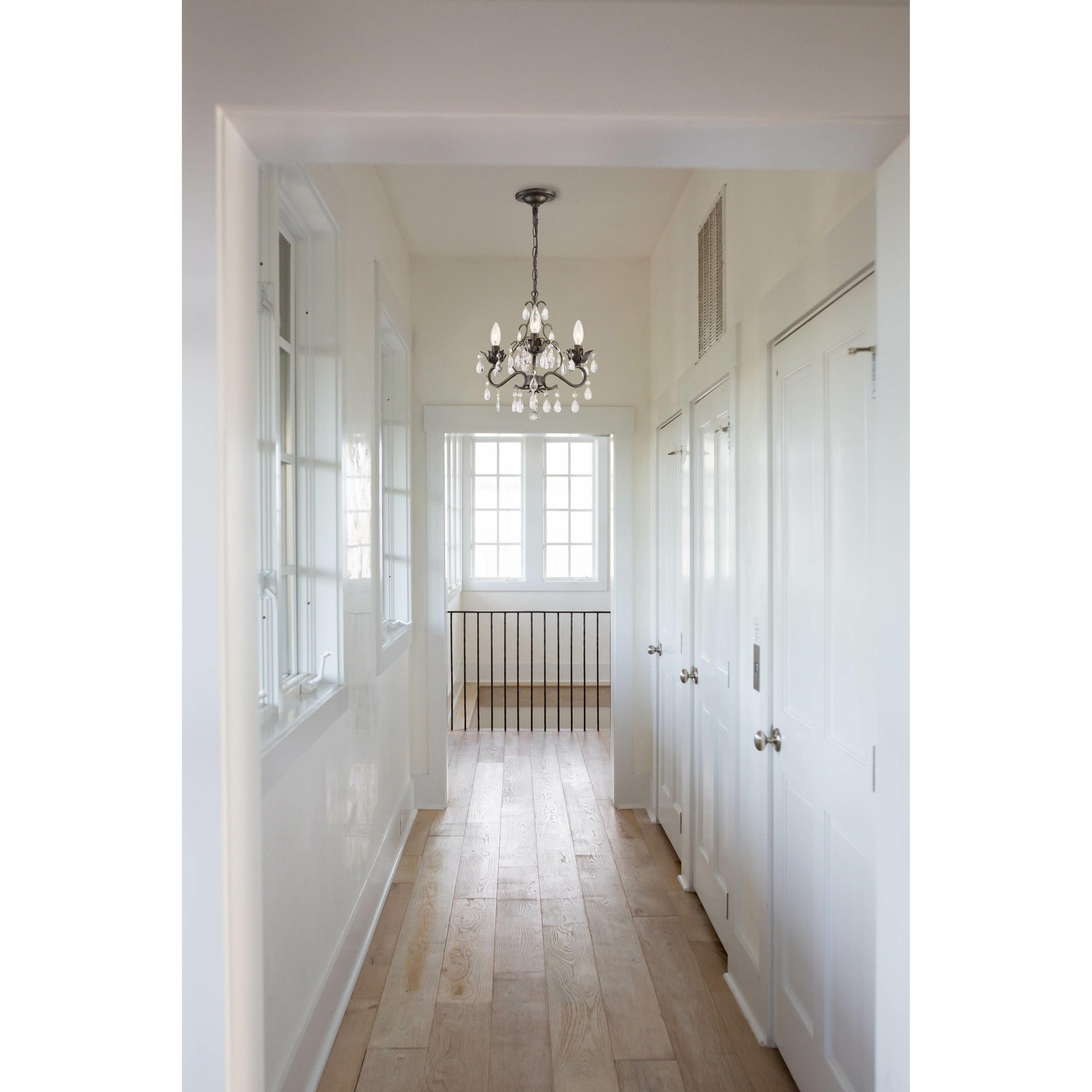 Crystorama Paris Market 4534-EB-CL-MWP – 13 Inch – 3 Light – Chandelier – Clear Crystal – English Bronze – Damp Rated