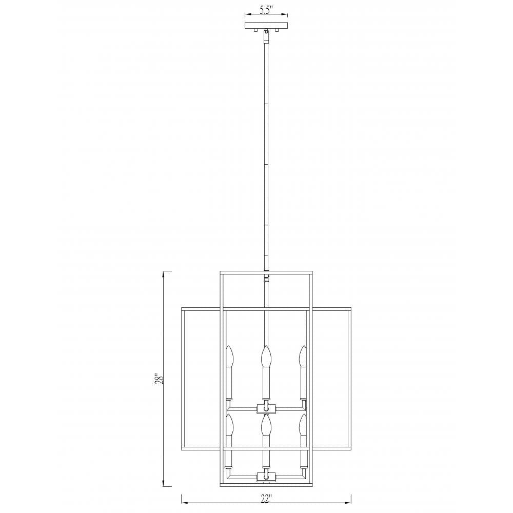 Z-Lite Lighting 454-28MB Chandelier Contemporary - Black