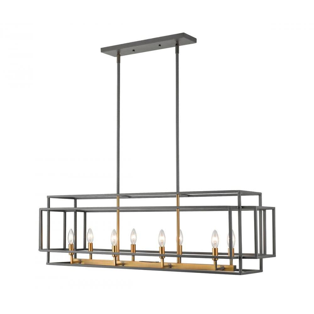 8 Light Linear Chandelier