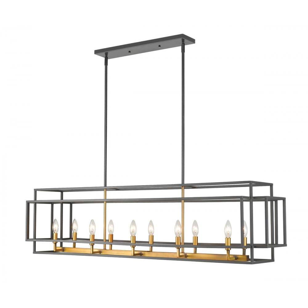 10 Light Linear Chandelier