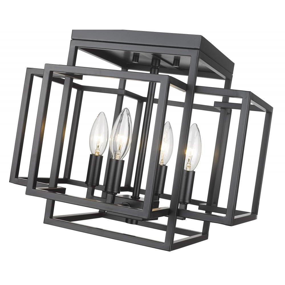 Z-Lite Lighting 454F-MB Flush Mount Contemporary - Black