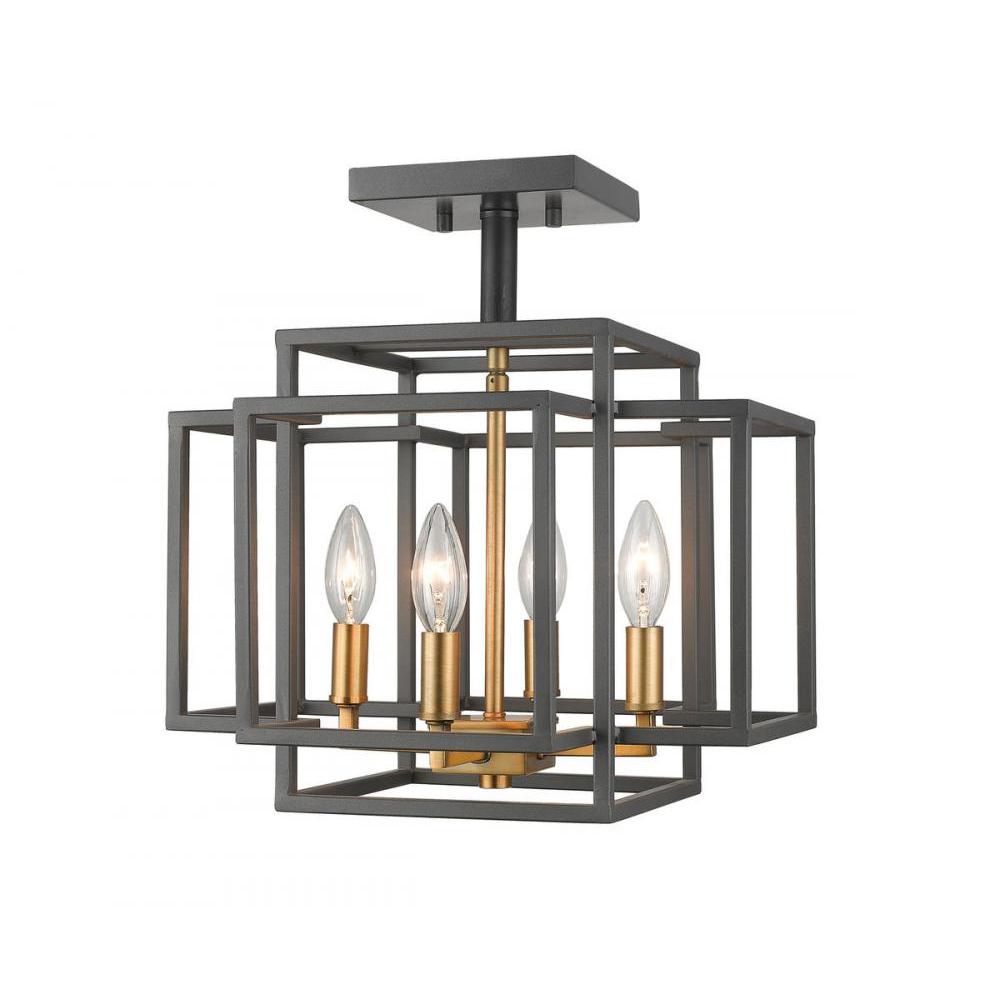4 Light Semi Flush Mount Light
