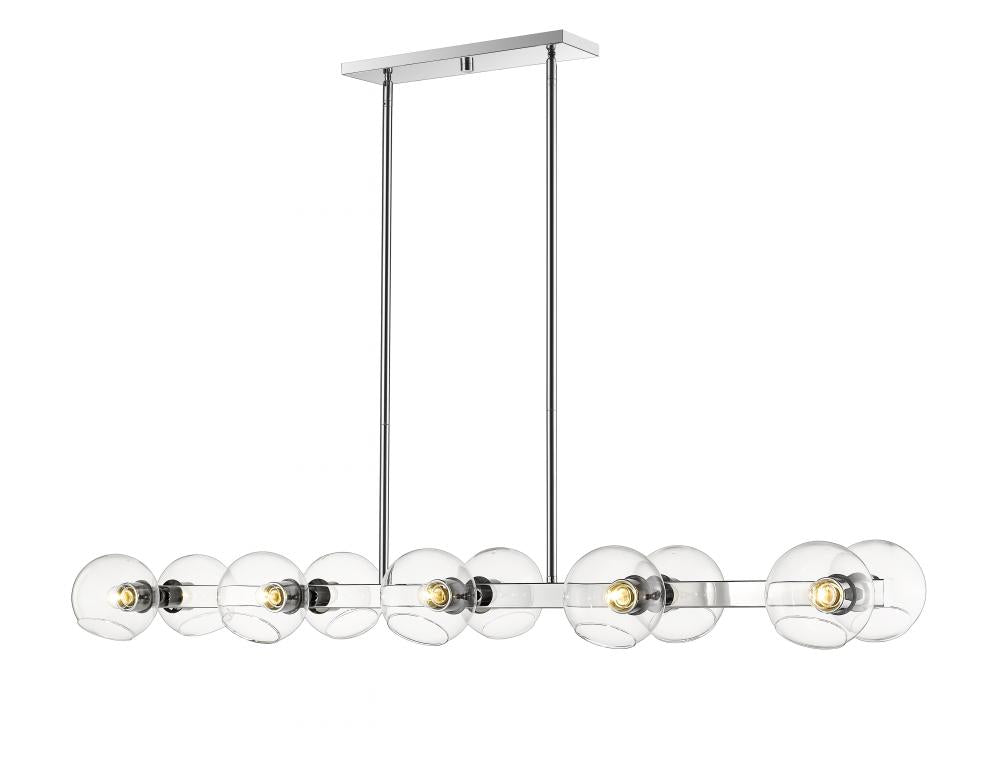 Z-Lite Lighting 455-10L-CH Linear Chandelier Contemporary - Chrome