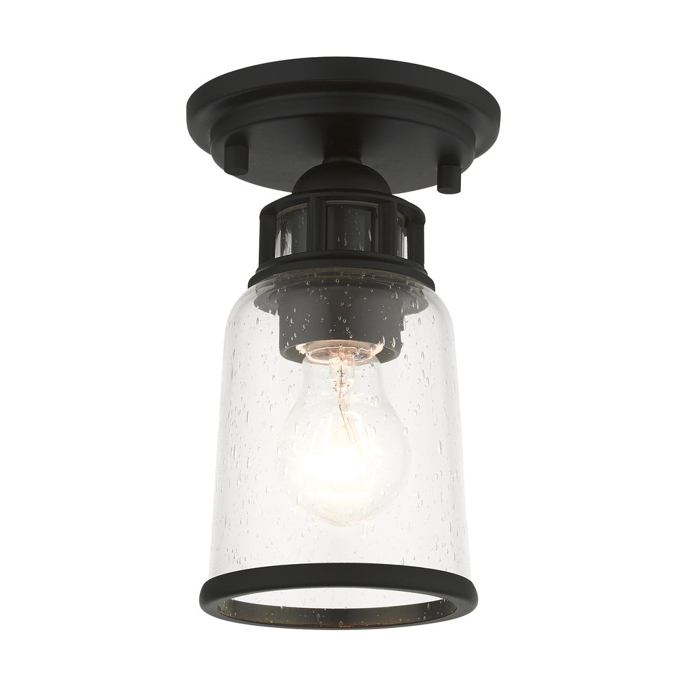 Livex Lighting LAWRENCEVILLE 45501-04 Flush Mount Industrial - Black