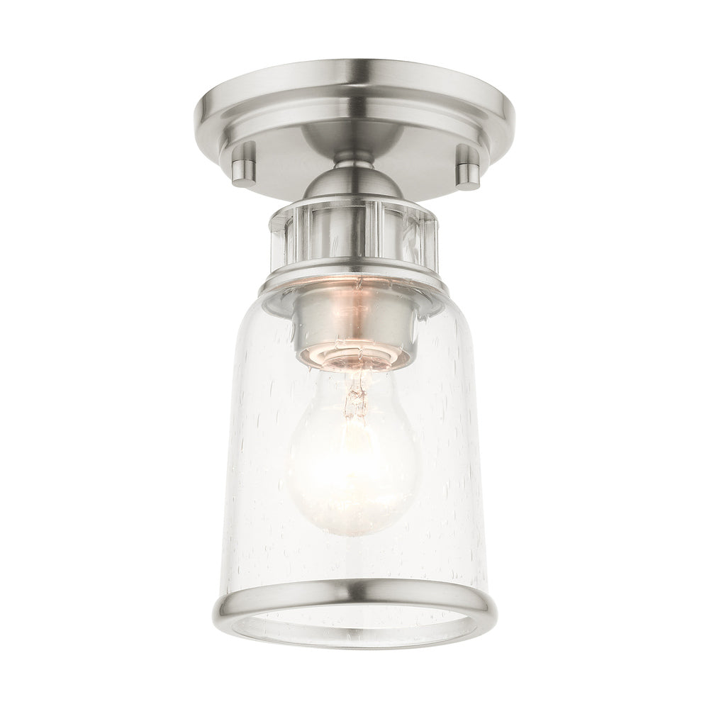 Livex Lighting LAWRENCEVILLE 45501-91 Flush Mount Industrial - Brushed Nickel