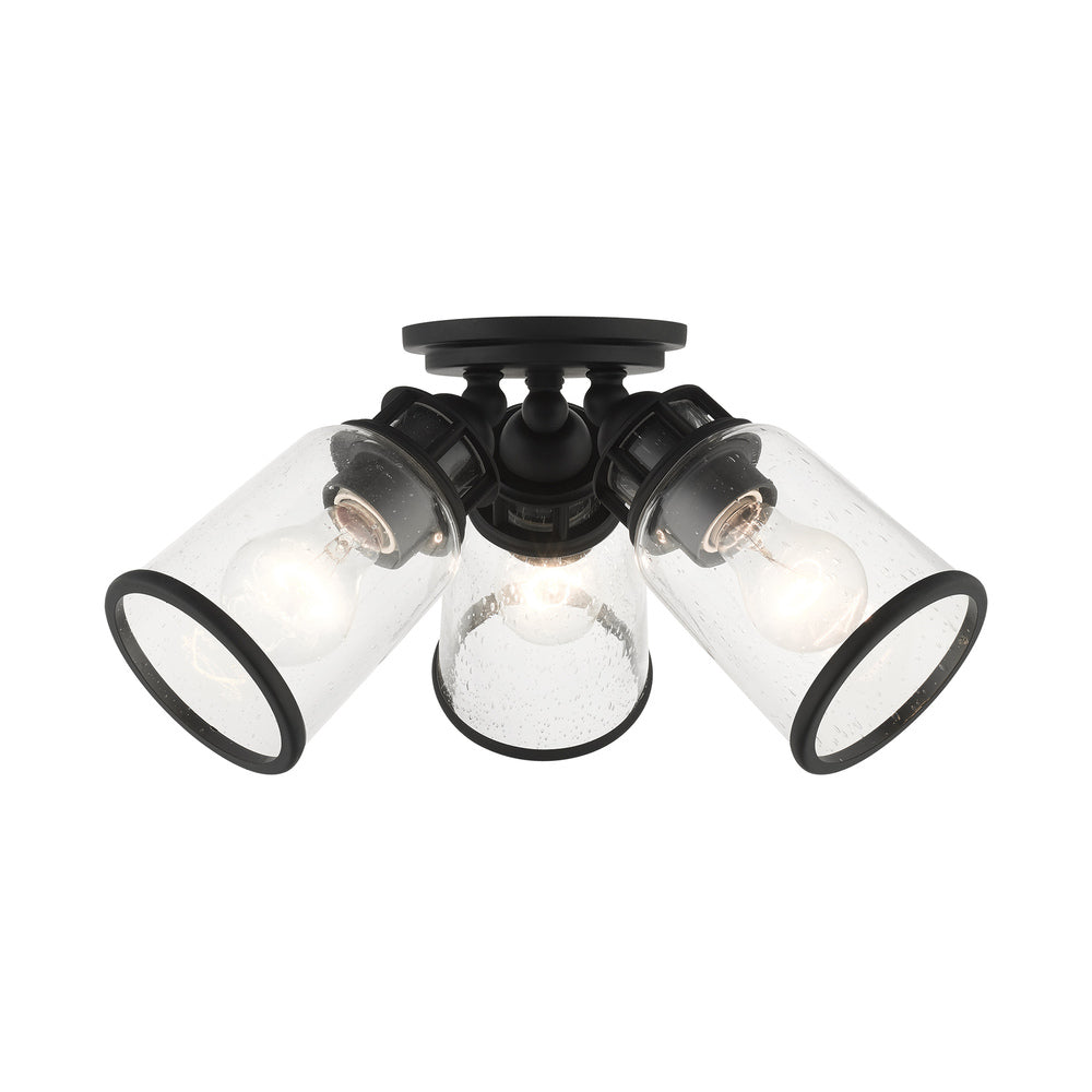 Livex Lighting LAWRENCEVILLE 45503-04 Flush Mount Industrial - Black