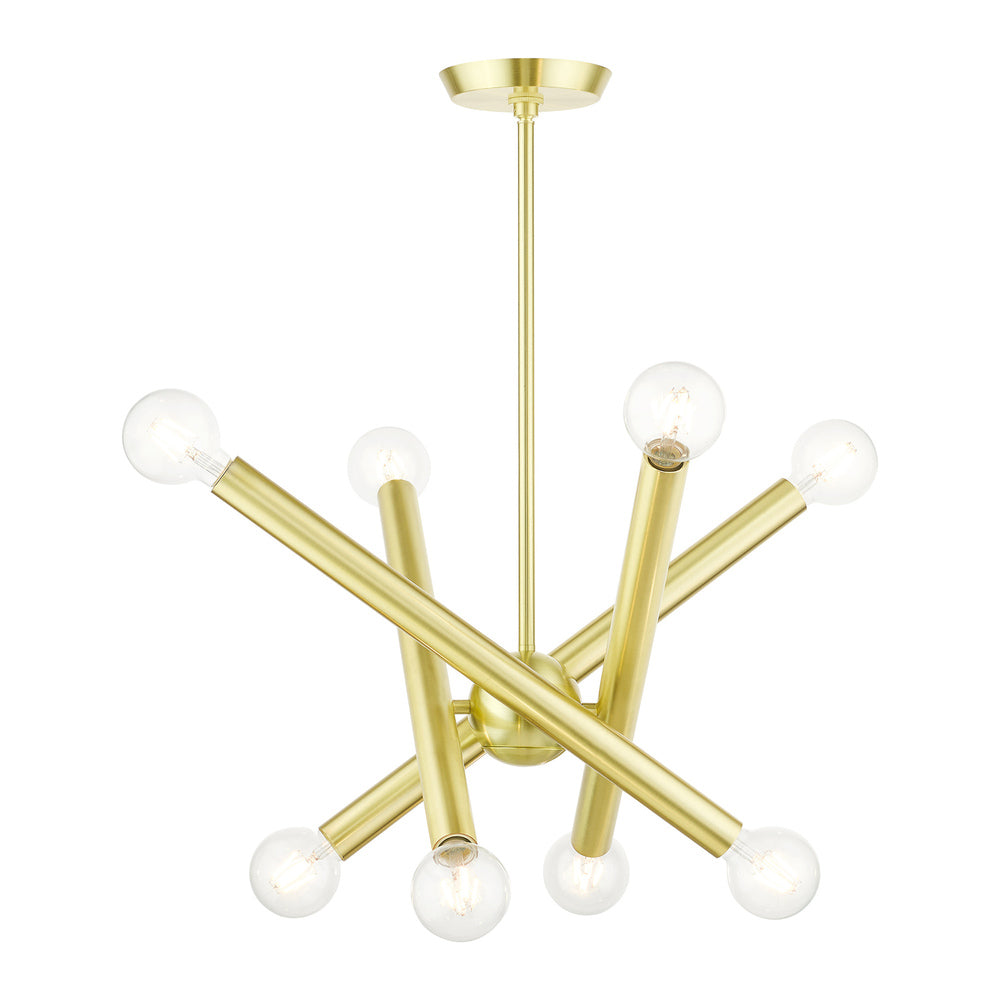 Livex Lighting STAFFORD 45584-12 Chandelier Contemporary - Satin Brass