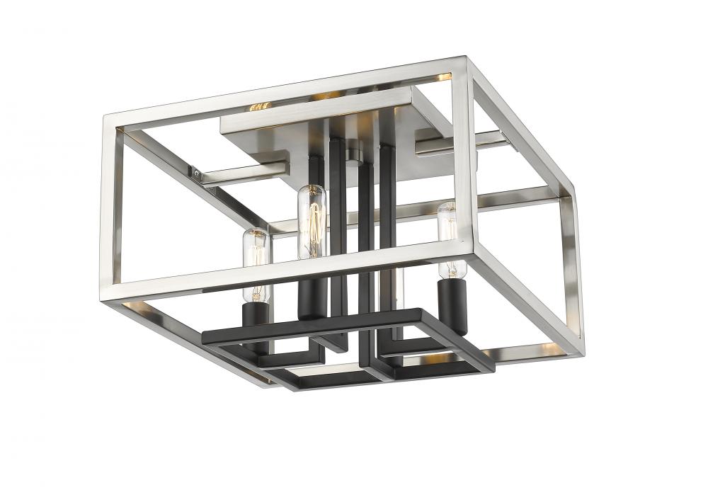 Z-Lite Lighting 456F-BN-BK Flush Mount Contemporary - Nickel