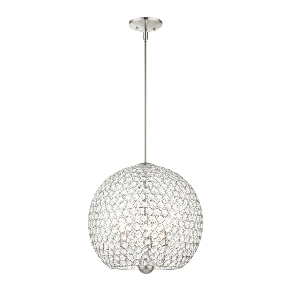 Livex Lighting CASSANDRA 45723-91 Pendant Casual - Brushed Nickel