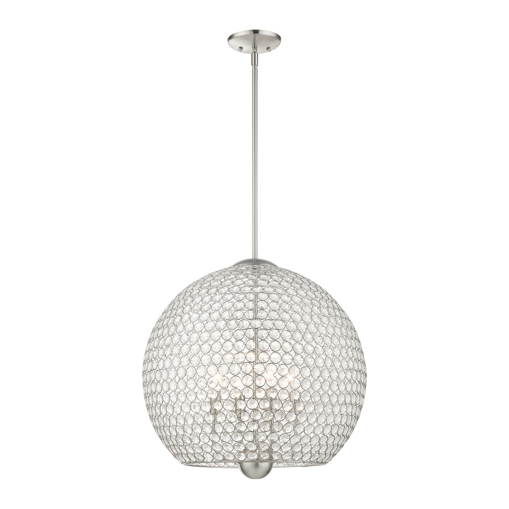 Livex Lighting CASSANDRA 45724-91 Pendant Casual - Brushed Nickel