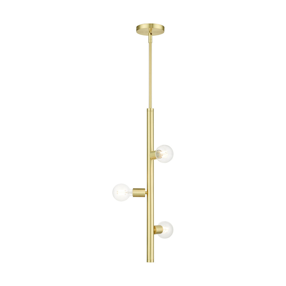 Livex Lighting BANNISTER 45863-12 Pendant Contemporary - Satin Brass