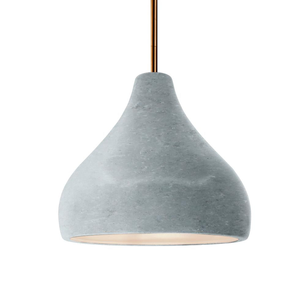 Justice Design Group RADIANCE CER-6563-CONC-ABRS-RIGID-LED1-700 Pendant - Concrete