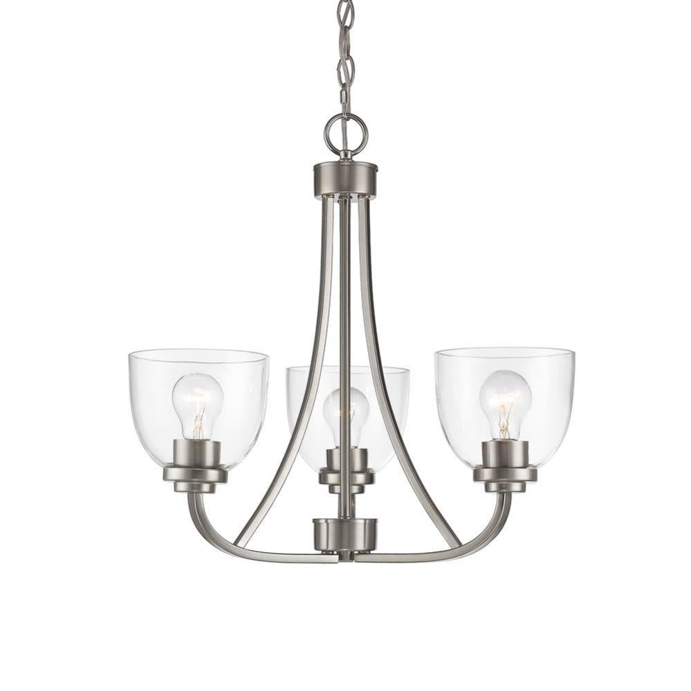 Z-Lite Lighting NICKEL TONES 460-3-BN Chandelier - Nickel