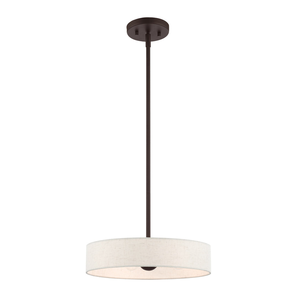 Livex Lighting VENLO 46033-07 Pendant Contemporary - Bronze With Antique Brass Accents