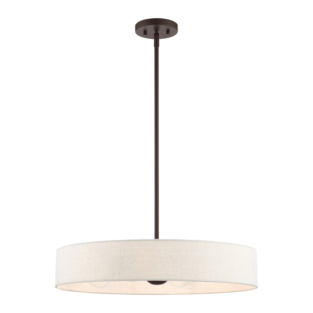 Livex Lighting VENLO 46034-07 Pendant Contemporary - Bronze With Antique Brass Accents