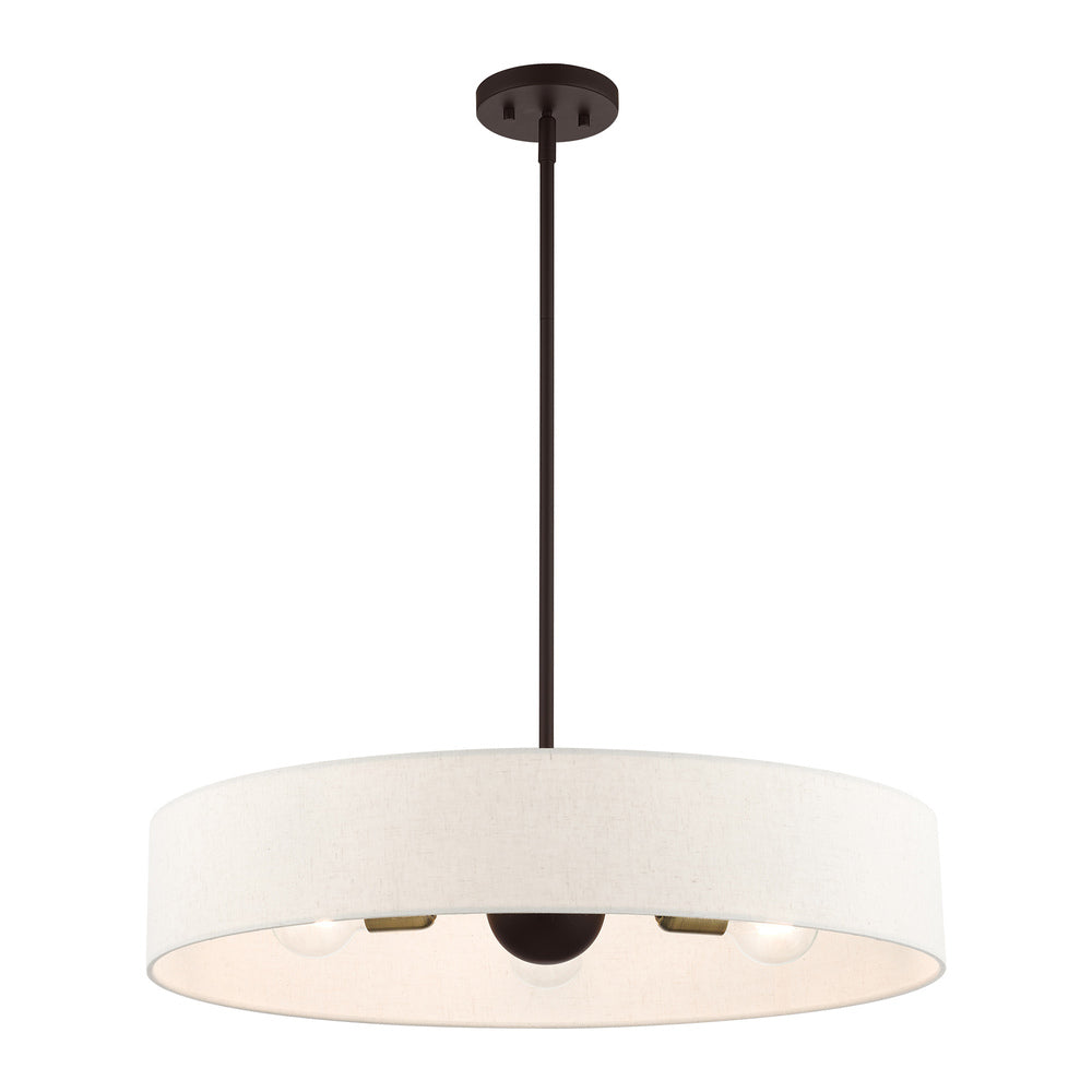 Livex Lighting VENLO 46035-07 Pendant Contemporary - Bronze With Antique Brass Accents