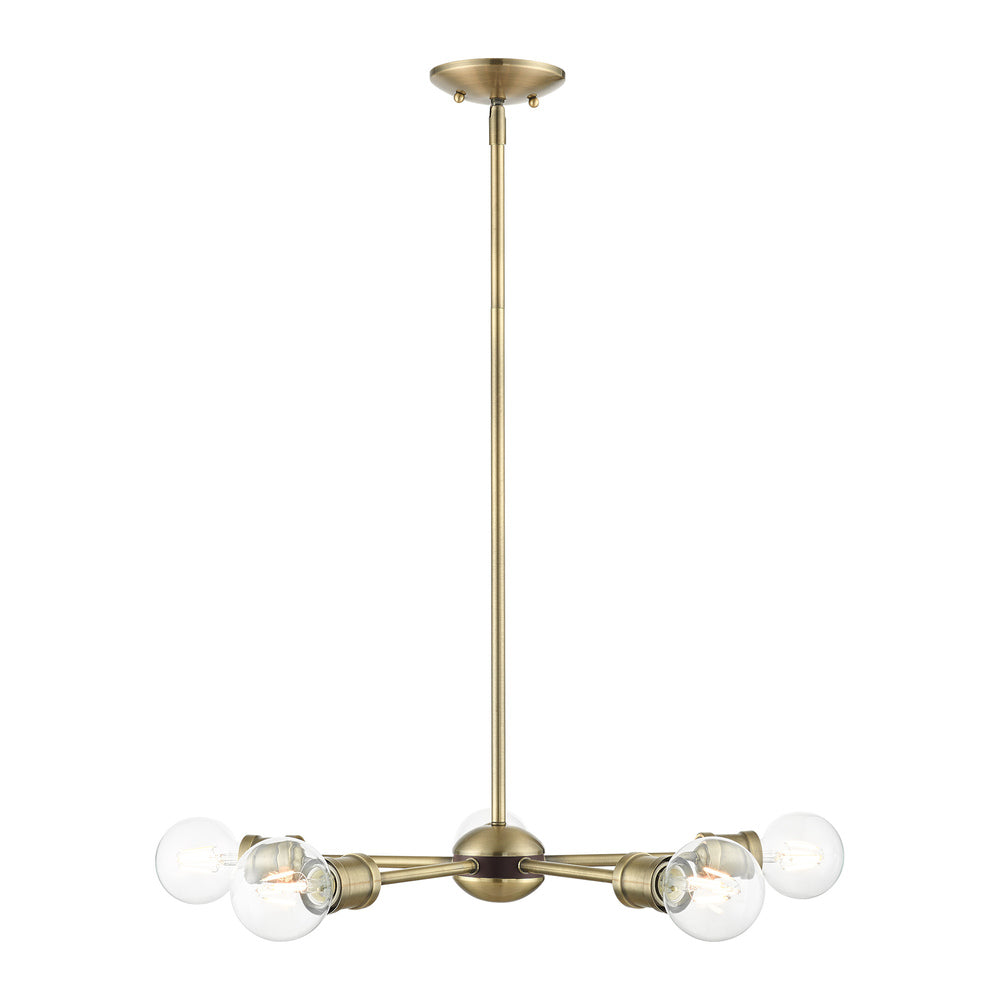 Livex Lighting LANSDALE 46135-01 Chandelier Traditional - Antique Brass With Bronze Accents