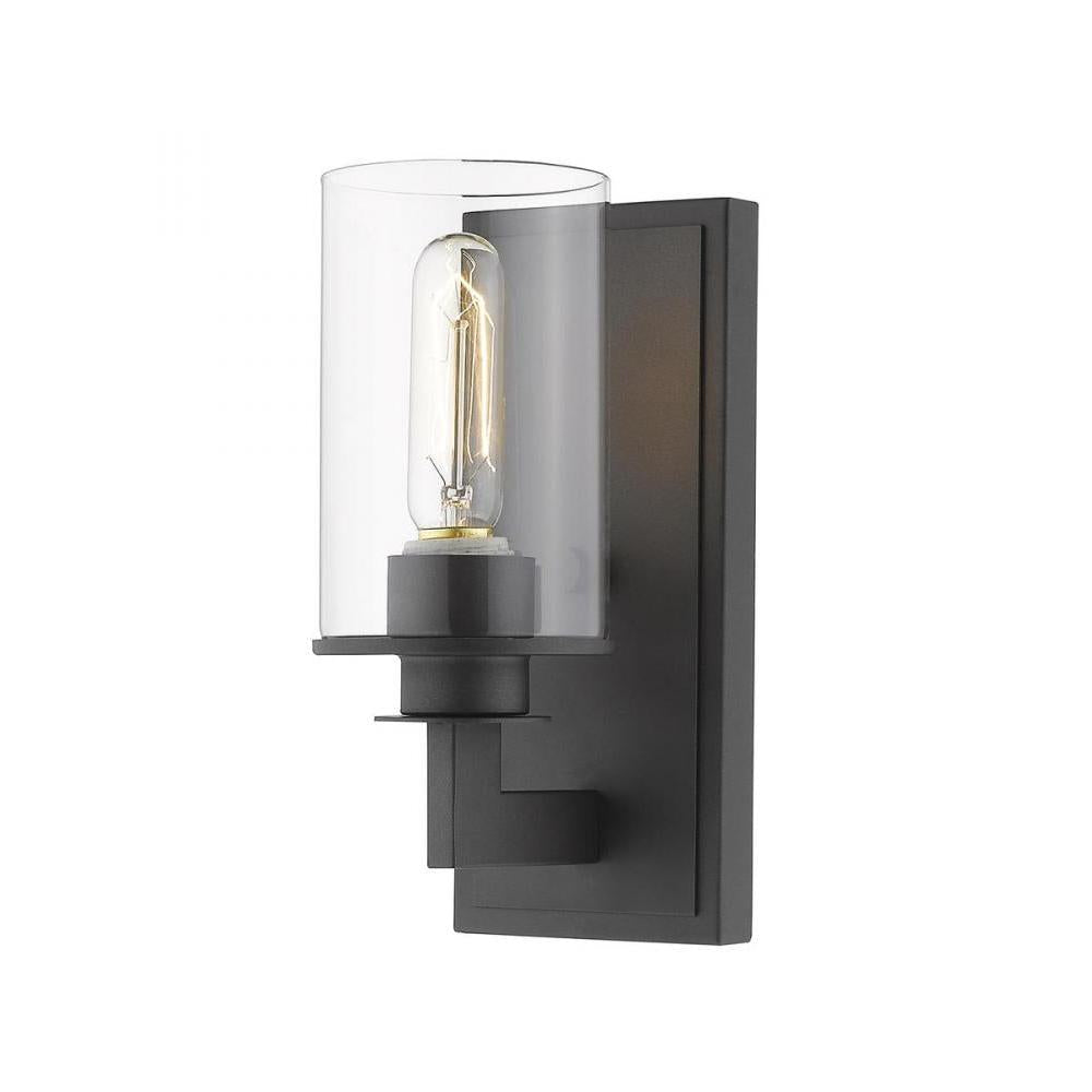 1 Light Wall Sconce-Clear