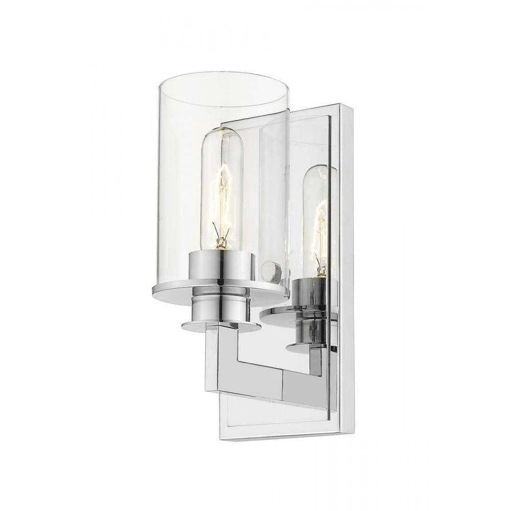 1 Light Wall Sconce-Clear