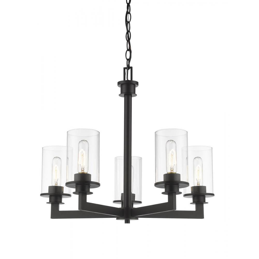 5 Light Chandelier-Clear