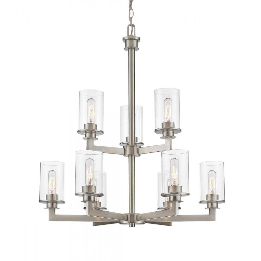 9 Light Chandelier-Clear