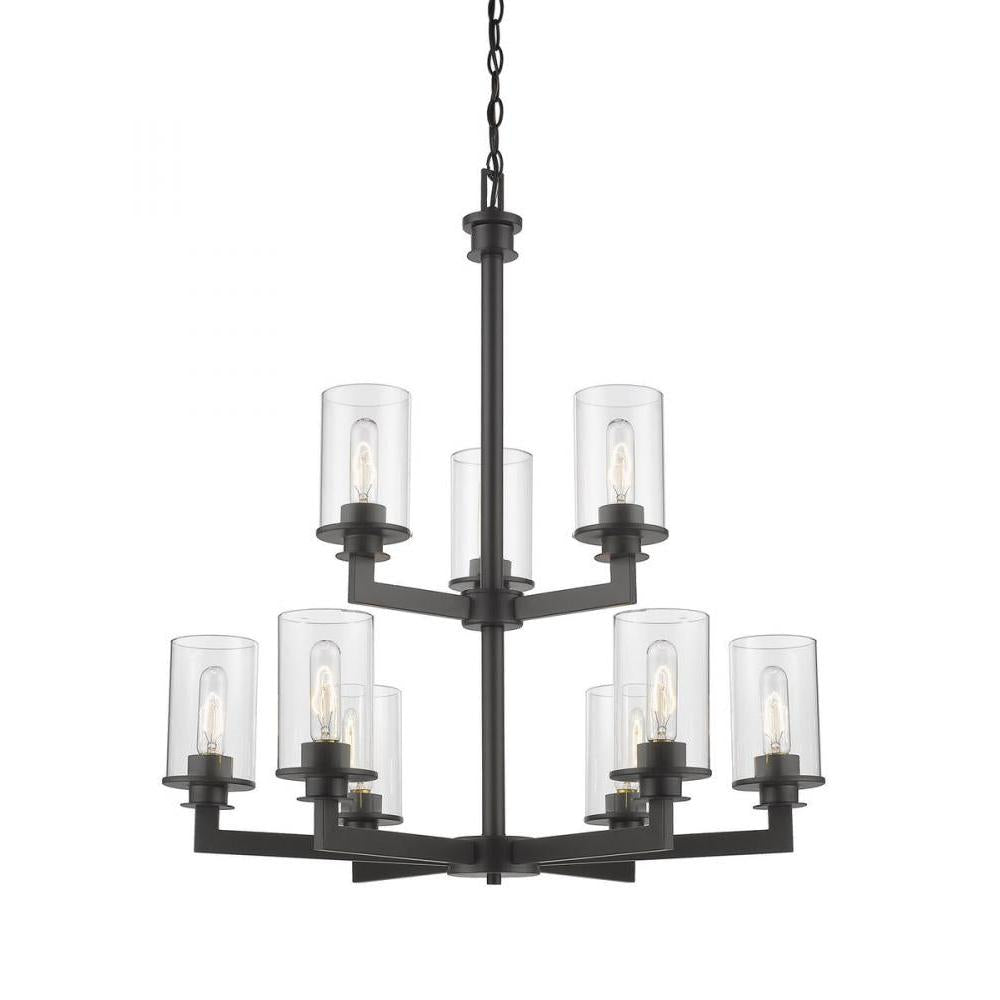9 Light Chandelier-Clear