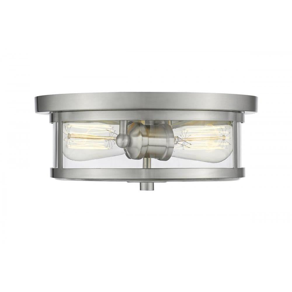 2 Light Flush Mount Light-Clear