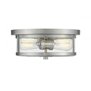 2 Light Flush Mount Light-Clear