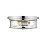 2 Light Flush Mount Light-Clear