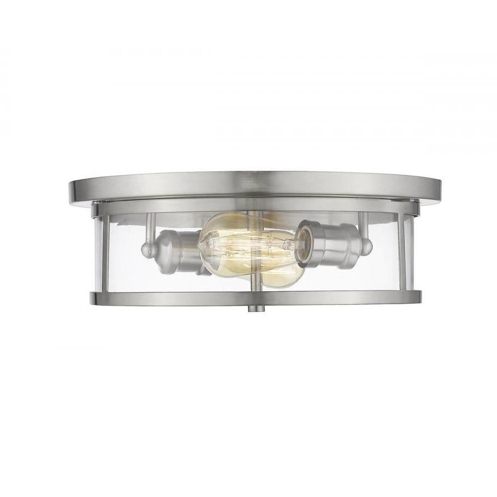 2 Light Flush Mount Light-Clear
