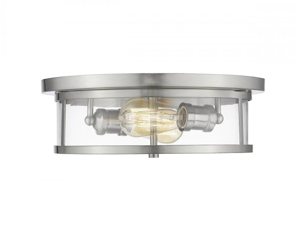 Z-Lite Lighting 462F14-BN Flush Mount Mid Century Modern - Nickel