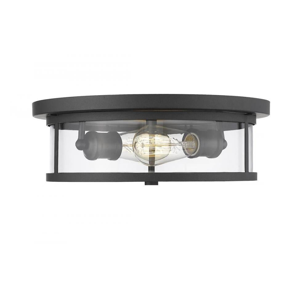 2 Light Flush Mount Light-Clear