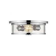 2 Light Flush Mount Light-Clear