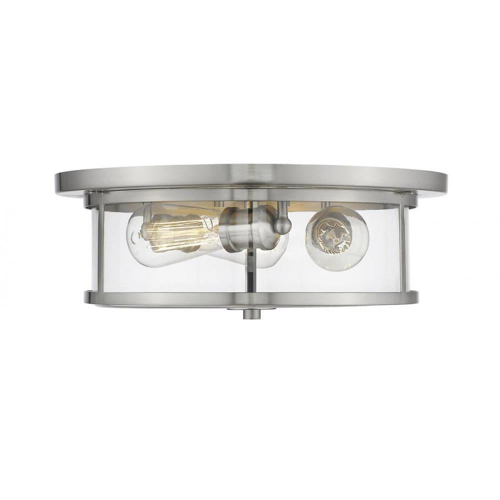 3 Light Flush Mount Light-Clear