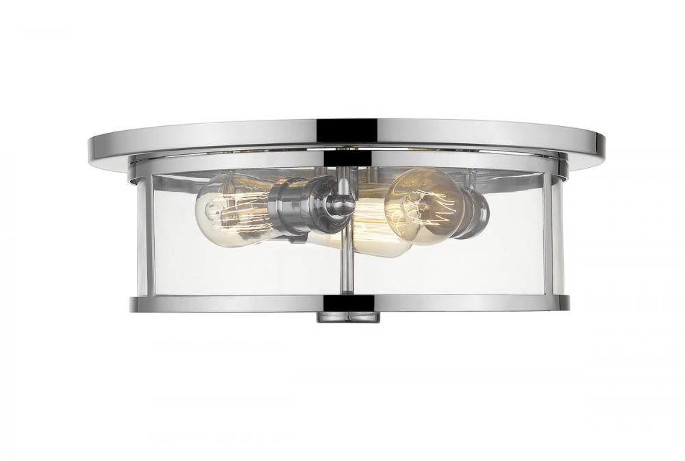 Z-Lite Lighting 462F16-CH Flush Mount Mid Century Modern - Chrome