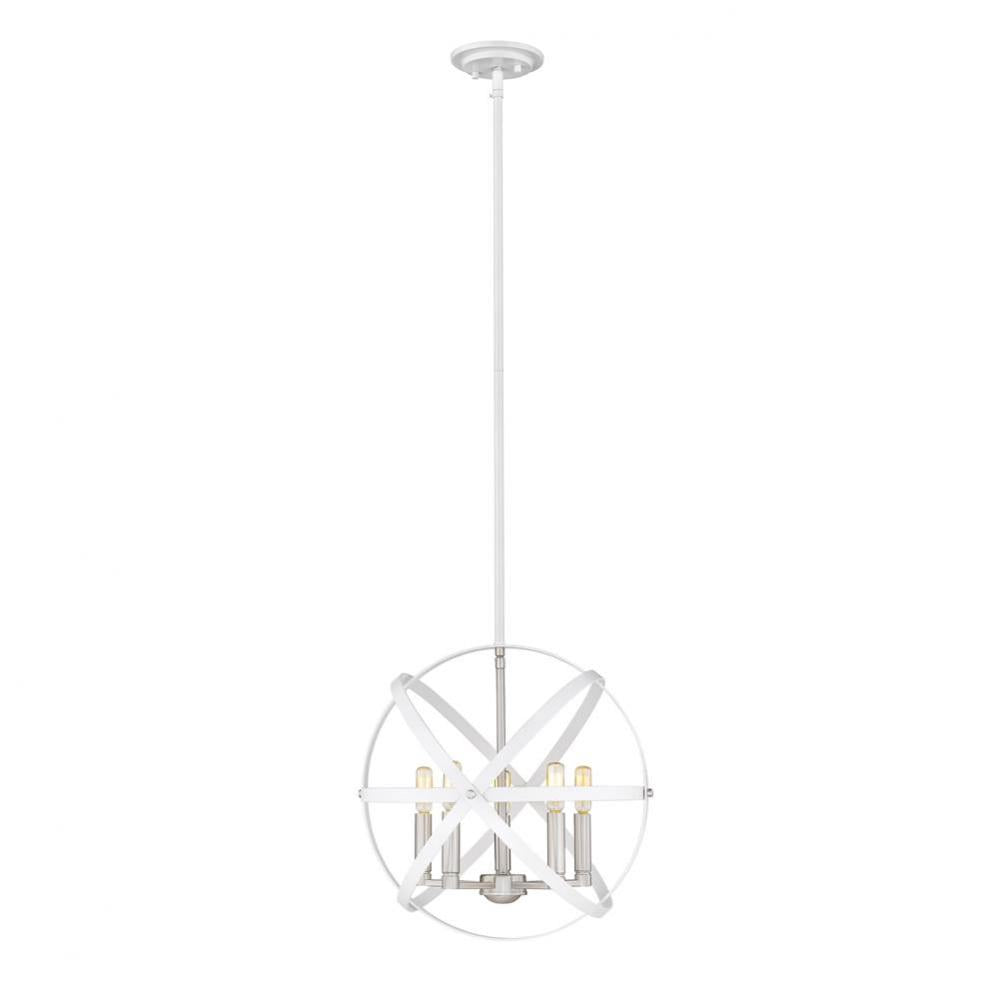 Z-Lite Lighting WHITE 463-18HWH-BN Chandelier - Nickel