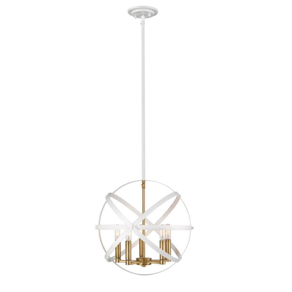 Z-Lite Lighting WHITE 463-18HWH-OBR Pendant - Brass