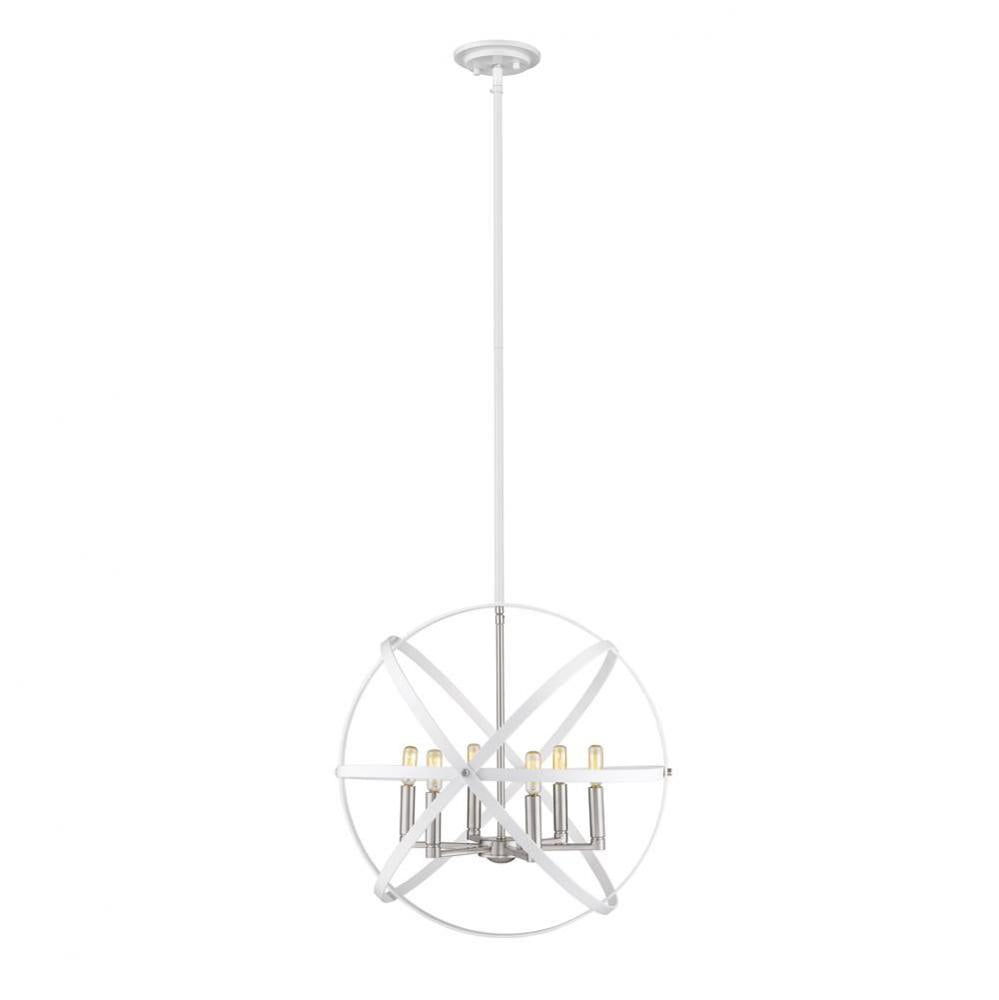 Z-Lite Lighting WHITE 463-24HWH-BN Chandelier - Nickel