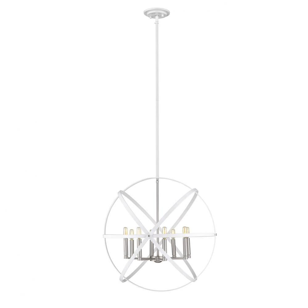 Z-Lite Lighting WHITE 463-30HWH-BN Chandelier - Nickel