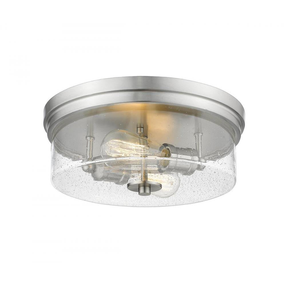 2 Light Flush Mount Light-Clear Seedy