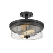 2 Light Semi Flush Mount Light-Clear Seedy