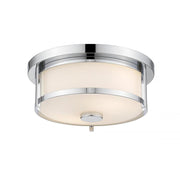 2 Light Flush Mount Light-Matte Opal